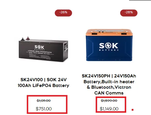 Sokbattery 26% off latest offer