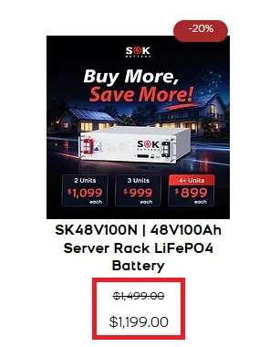 Sokbattery 20% off discount